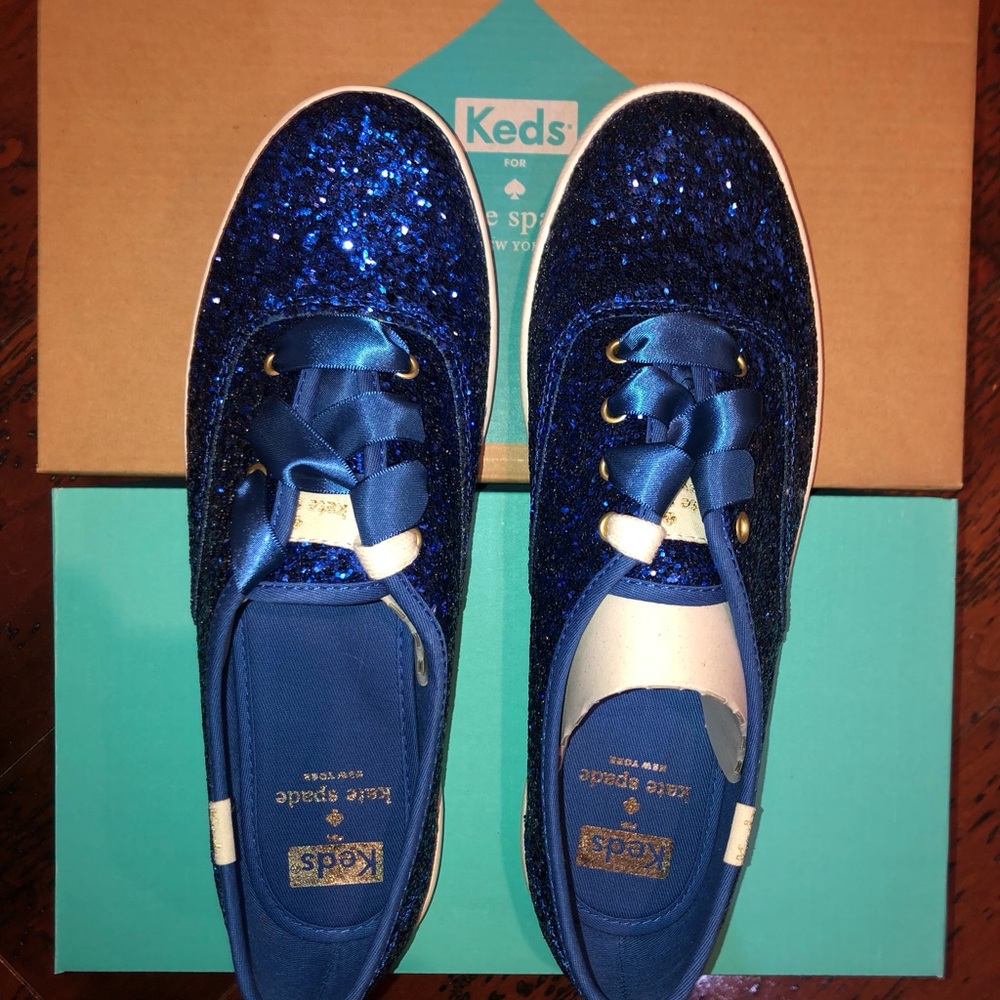 Kate Spade Blue Sparkle Athletic Shoes